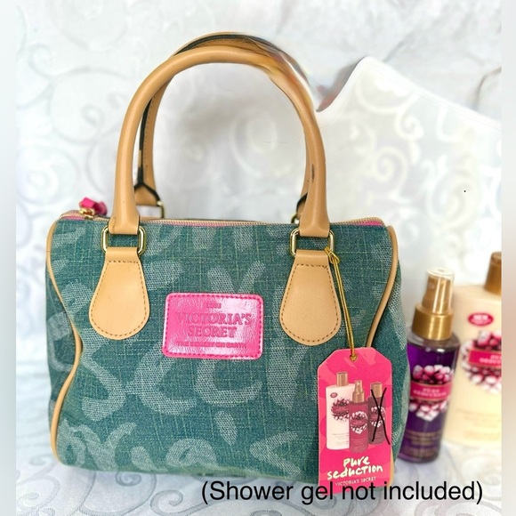 Victoria's Secret Denim Handbag with Pink Accents - Picture 3 of 3